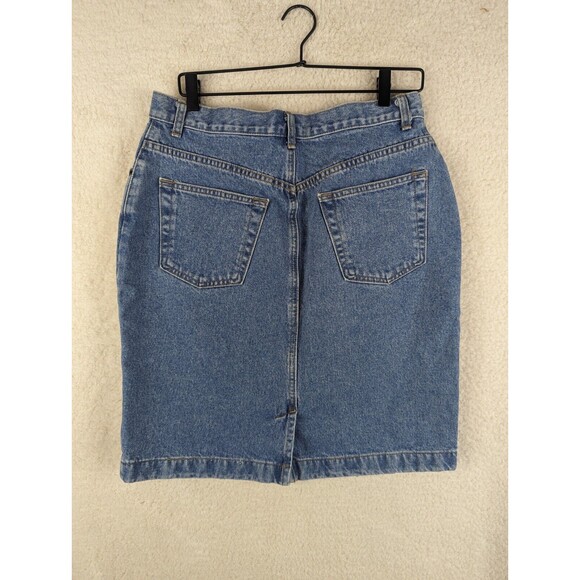 Gap Sz 14 Vintage Denim Blue Jean Skirt  100% Cotton Y2K 90s - Picture 7 of 9